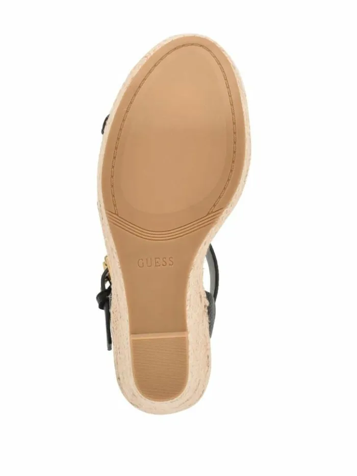 Women GUESS Heels Hisley Wedge Sandals Black 002