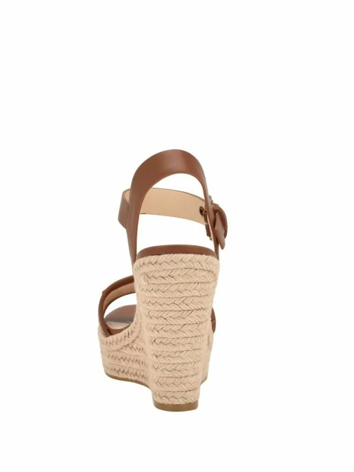 Women GUESS Heels Hisley Wedge Sandals Medium Brown