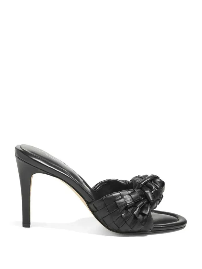 Women GUESS Heels Janna Woven Mule Black1