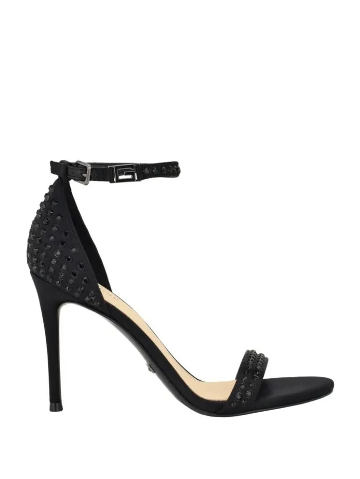 Women GUESS Heels Kabaile Rhinestone Heels Black 001