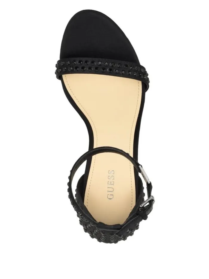 Women GUESS Heels Kabaile Rhinestone Heels Black 001