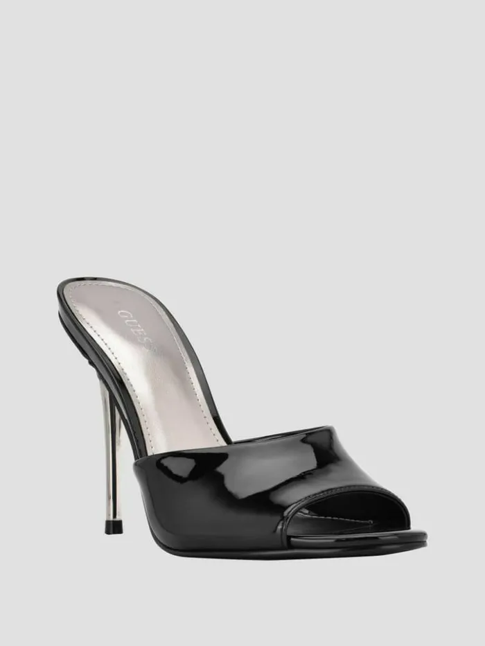 Women GUESS Heels Molle Metal Stiletto Heels Black 002