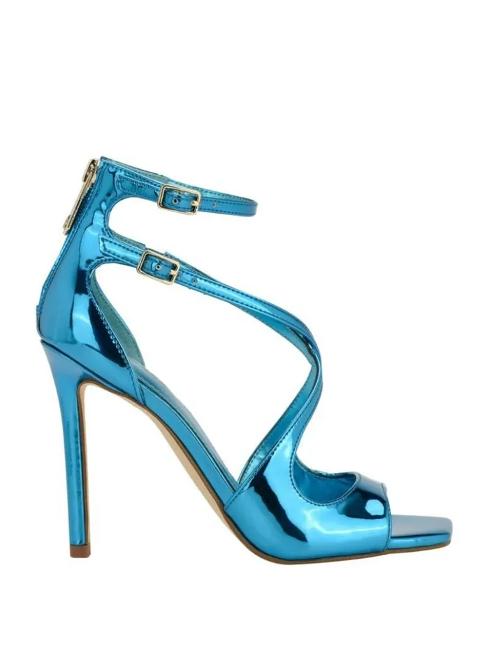 Women GUESS Heels Sella Strappy Stiletto Heels Medium Green