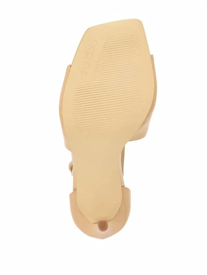 Women GUESS Heels Sella Strappy Stiletto Heels Medium Natural 101