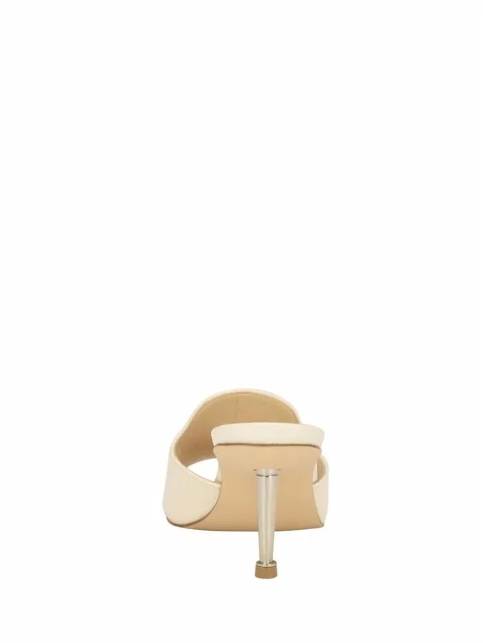 Women GUESS Heels Snapps G Kitten Mules Ivory 150