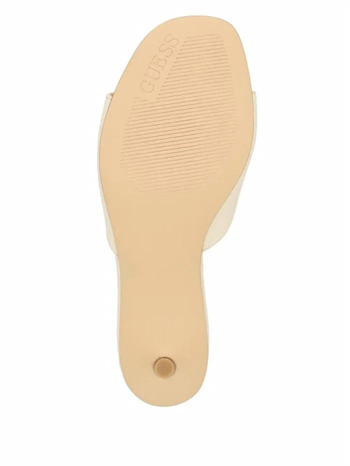 Women GUESS Heels Snapps G Kitten Mules Ivory 150