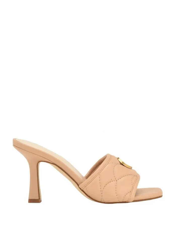 Women GUESS Heels Yana G Logo Heeled Mules Light Natural 110