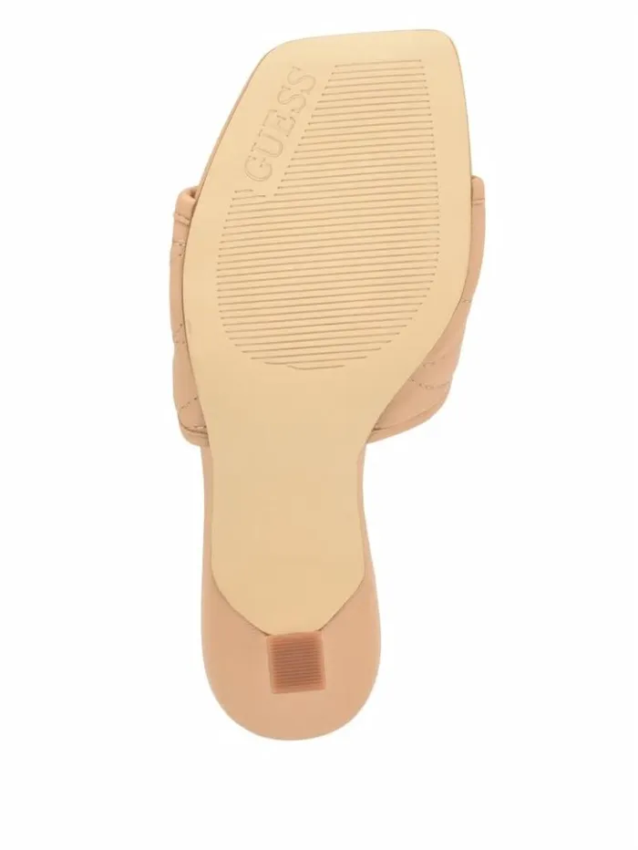 Women GUESS Heels Yana G Logo Heeled Mules Light Natural 110