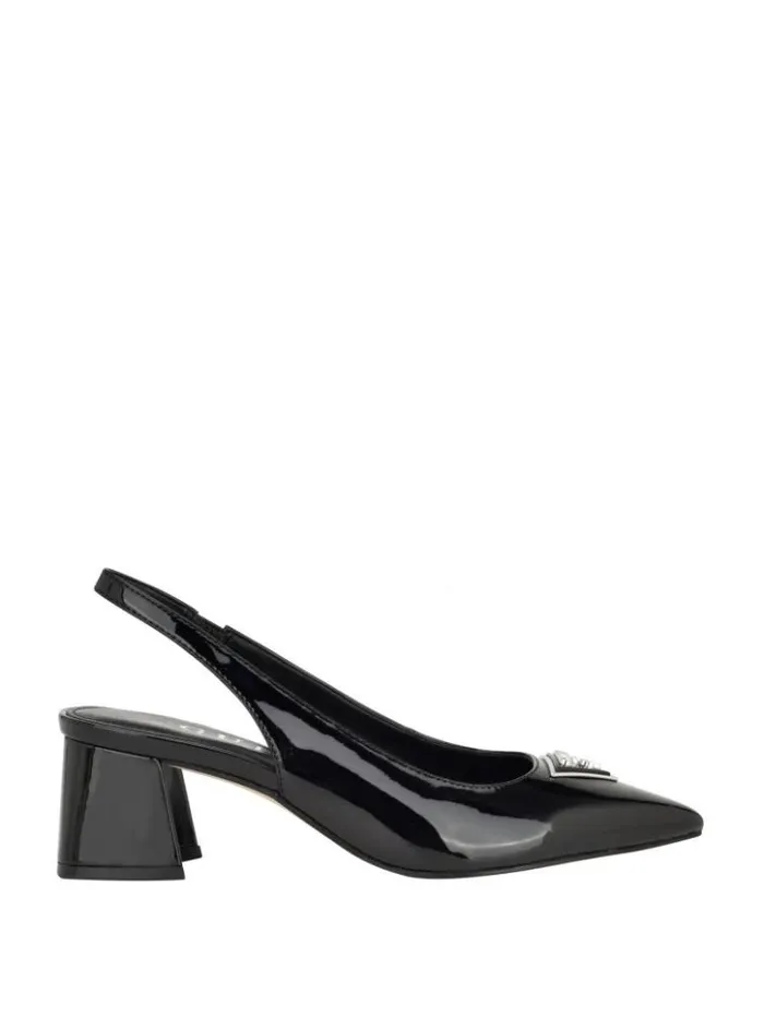 Women GUESS Heels Zanda Slingback Block Heels Black 001