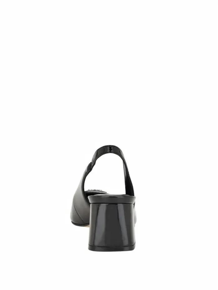 Women GUESS Heels Zanda Slingback Block Heels Black 001