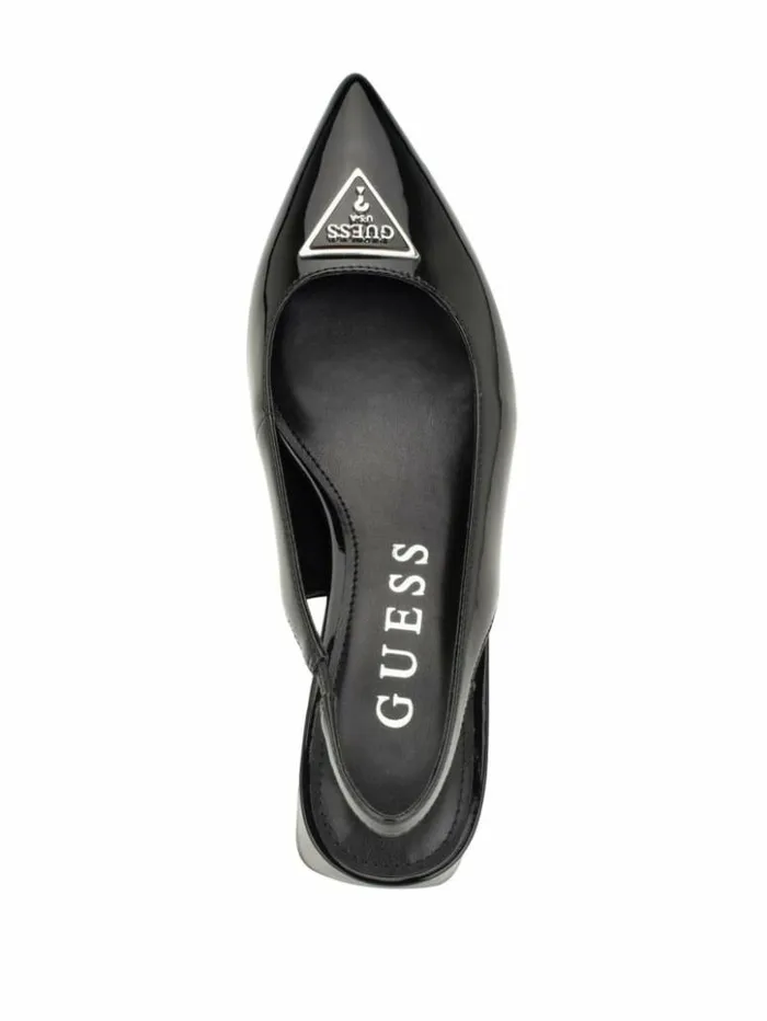 Women GUESS Heels Zanda Slingback Block Heels Black 001