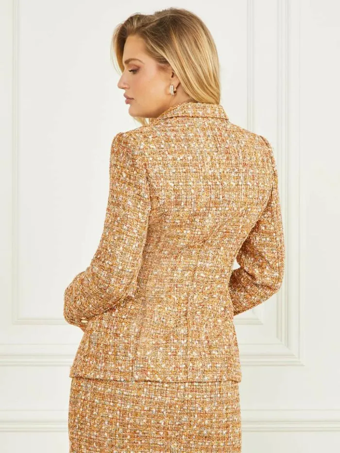 Women GUESS Jackets and Coats Angelica Tweed Blazer Tallulah Multicolor Tweed Women GUESS Jackets and Coats Angelica Tweed Blazer Tallulah Multicolor Tweed