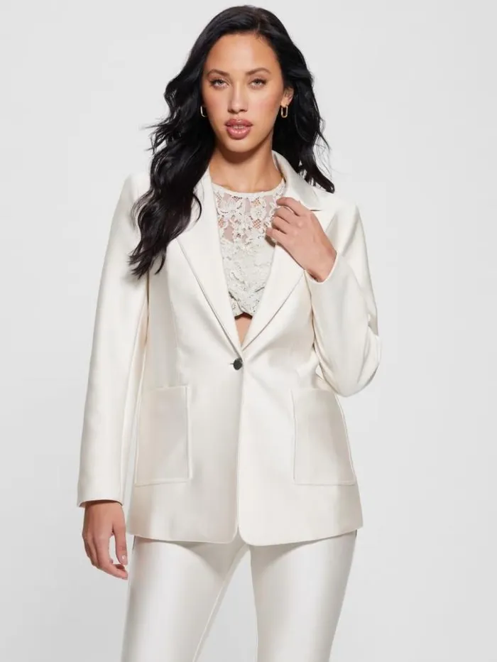 Women GUESS Jackets and Coats Carly Blazer Muted Stone