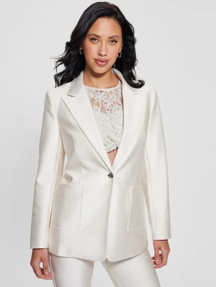 Women GUESS Jackets and Coats Carly Blazer Muted Stone