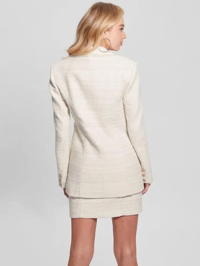 Women GUESS Jackets and Coats Eco Tosca Tweed Blazer F037