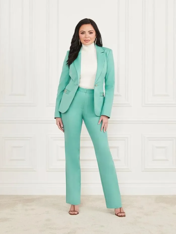 Women GUESS Jackets and Coats Franca Blazer Vintage Sky
