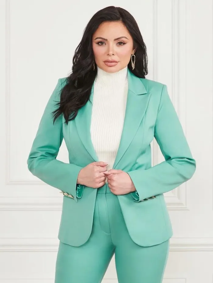 Women GUESS Jackets and Coats Franca Blazer Vintage Sky