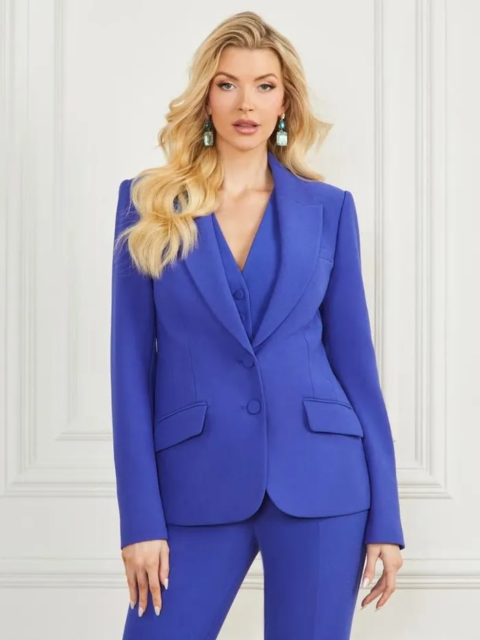 Women GUESS Jackets and Coats Jacqueline Blazer Jewel Blue