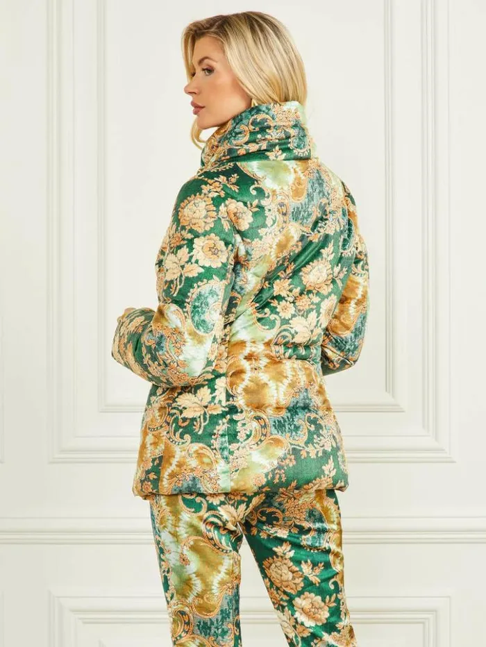 Women GUESS Jackets and Coats Katrin Puffer Jacket Heirloom Print