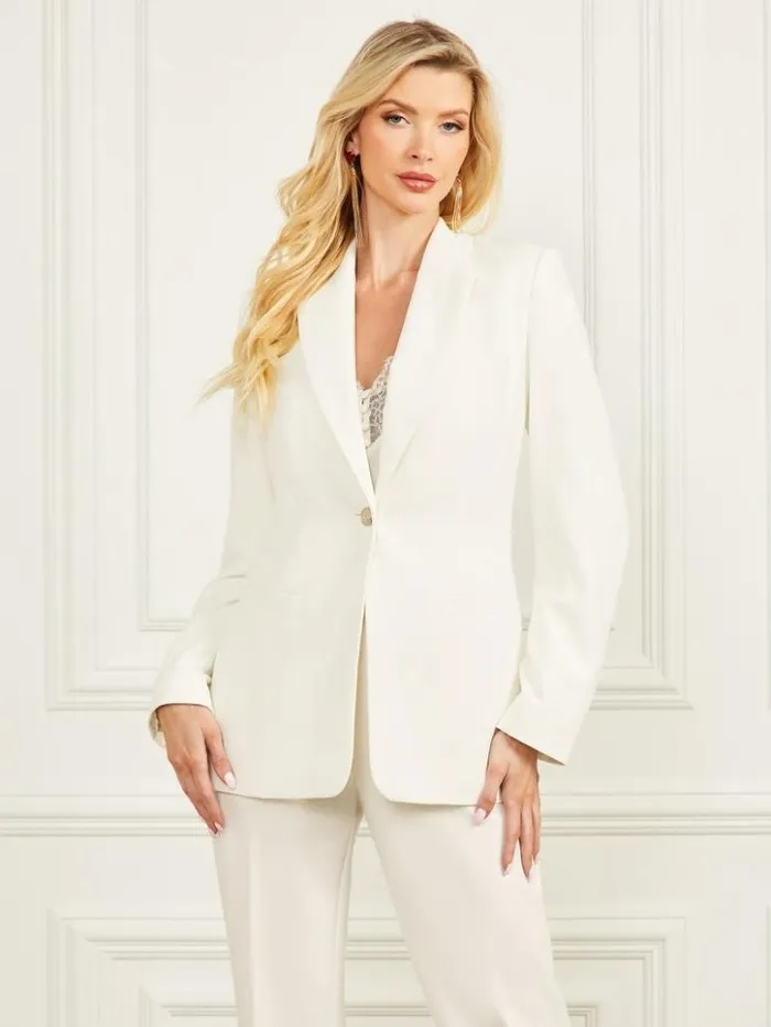 Women GUESS Jackets and Coats Moira Blazer Pale Pearl