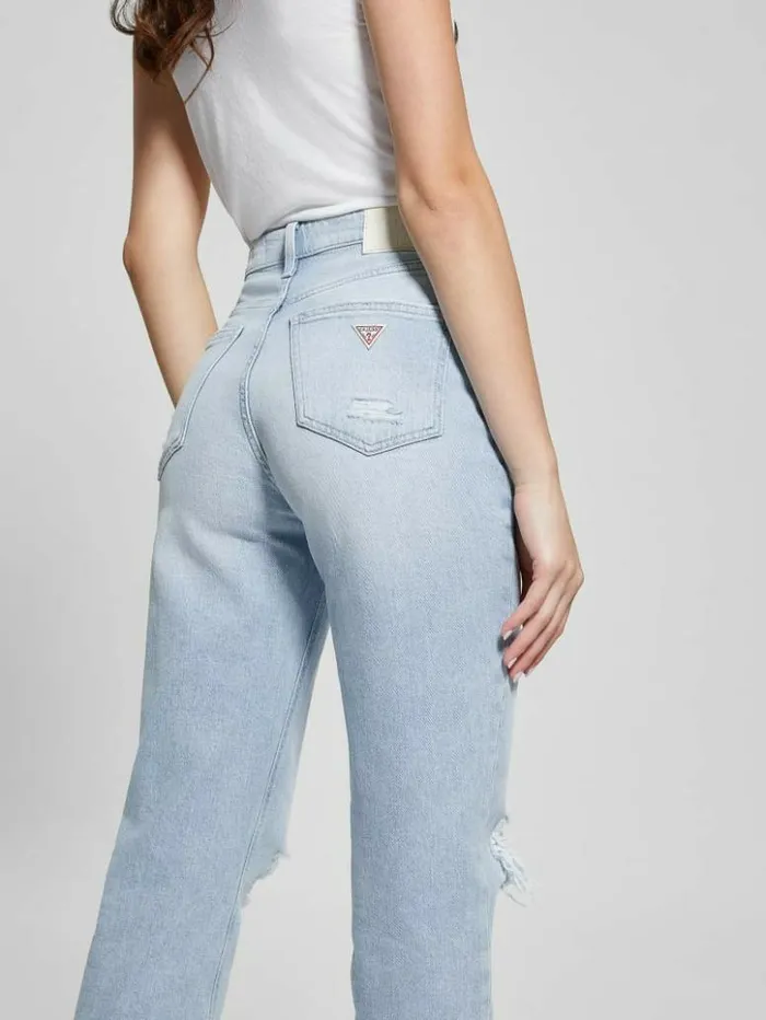 Women GUESS Jeans and Denim 80s Destroyed HighRise Straight Jeans Pacific Destroy Women GUESS Jeans and Denim 80s Destroyed HighRise Straight Jeans Pacific Destroy