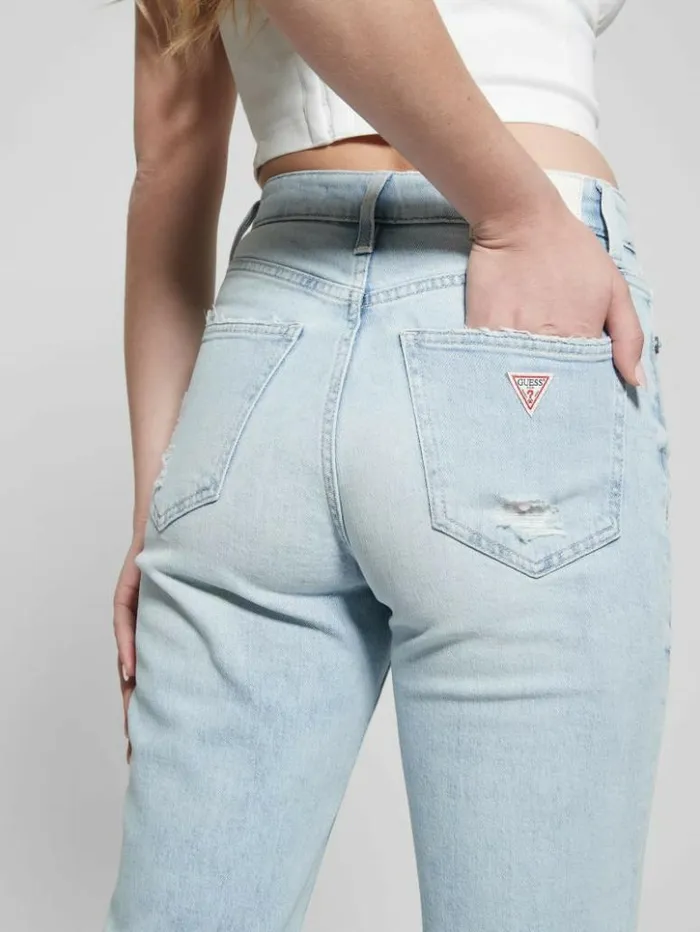 Women GUESS Jeans and Denim 80s Destroyed HighRise Straight Jeans Pacific Destroy Women GUESS Jeans and Denim 80s Destroyed HighRise Straight Jeans Pacific Destroy