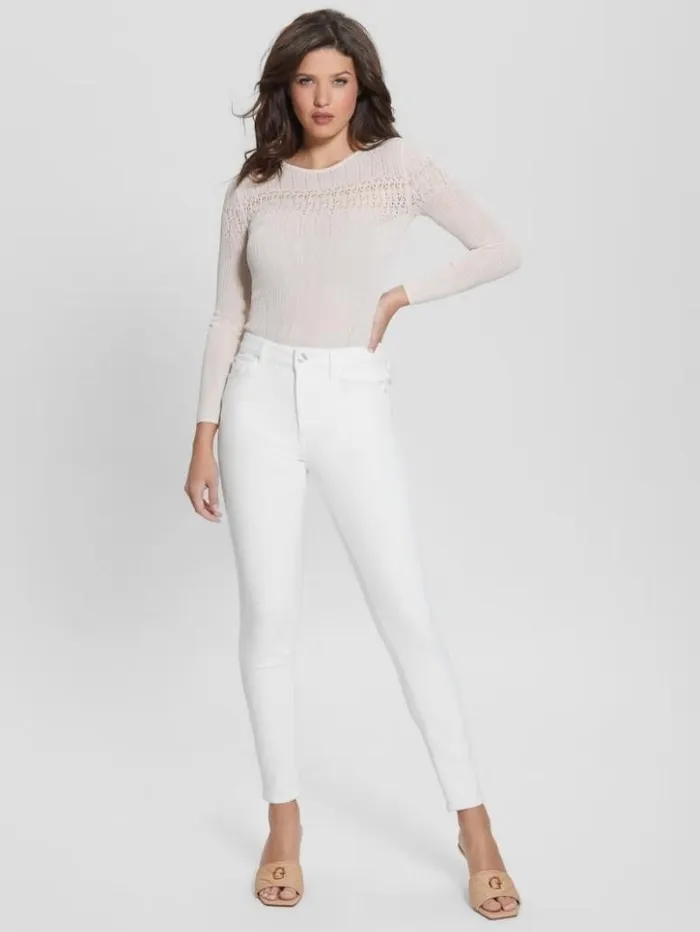Women GUESS Jeans and Denim Alpha HighRise Skinny Jeans Pure White