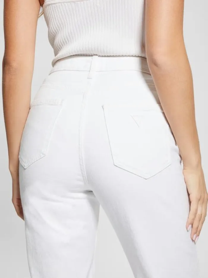 Women GUESS Jeans and Denim Charm Straight Jeans Pure White Multi