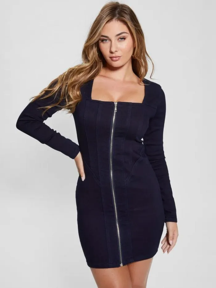 Women GUESS Jeans and Denim Corset Denim Dress Tint yel