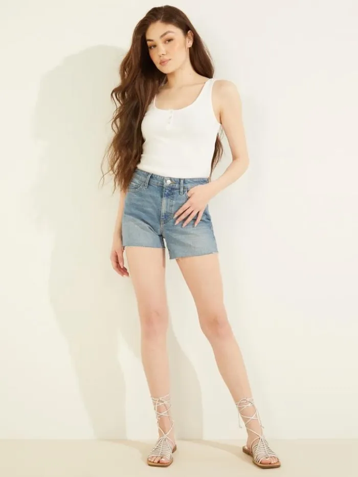 Women GUESS Jeans and Denim Eco 1981 Midi Shorts Esterbrook