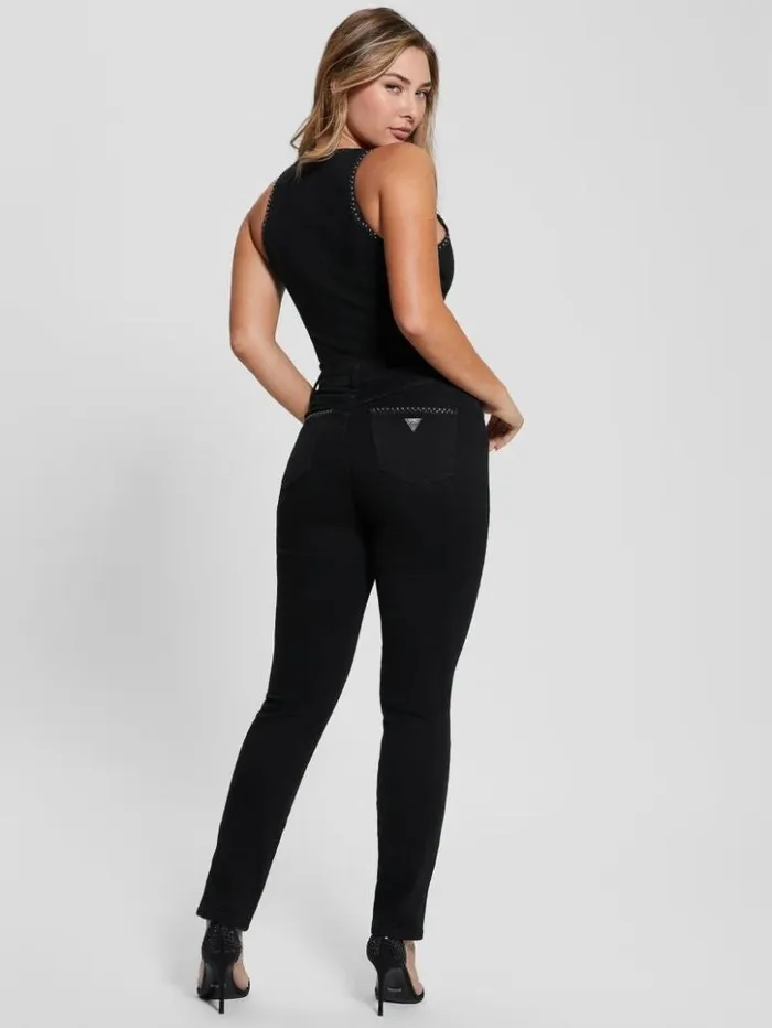 Women GUESS Jeans and Denim Eco Conchita Denim Jumpsuit Carrie Black