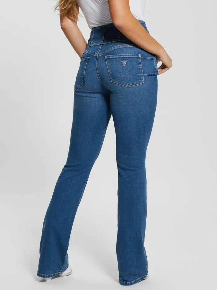 Women GUESS Jeans and Denim Eco Corset Shape Up Flared Jeans The Air Wash