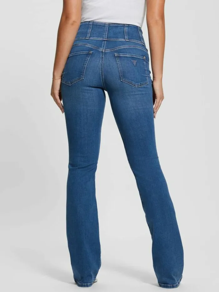 Women GUESS Jeans and Denim Eco Corset Shape Up Flared Jeans The Air Wash