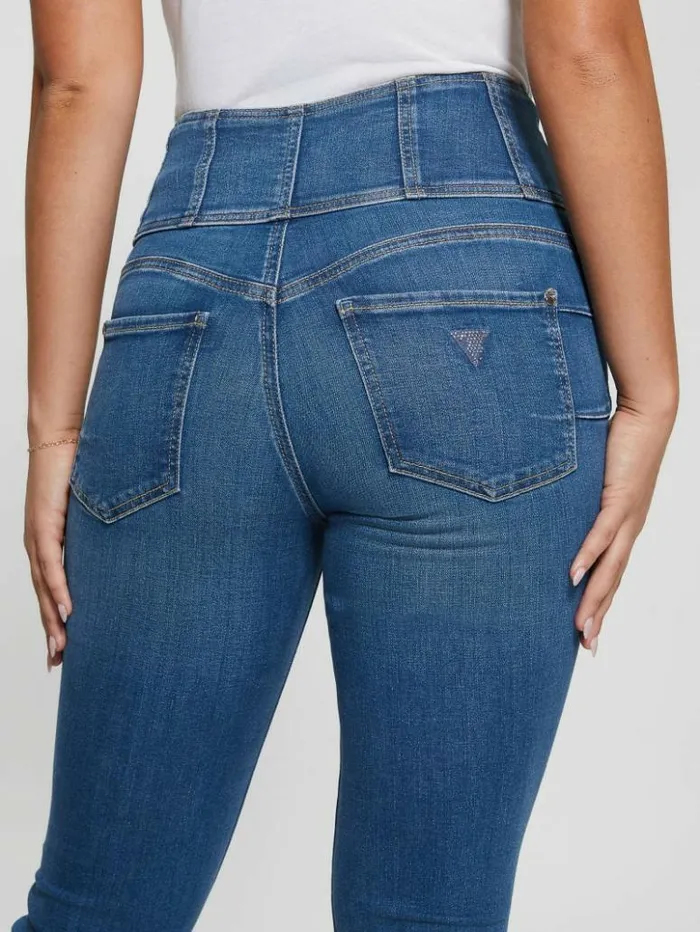 Women GUESS Jeans and Denim Eco Corset Shape Up Flared Jeans The Air Wash