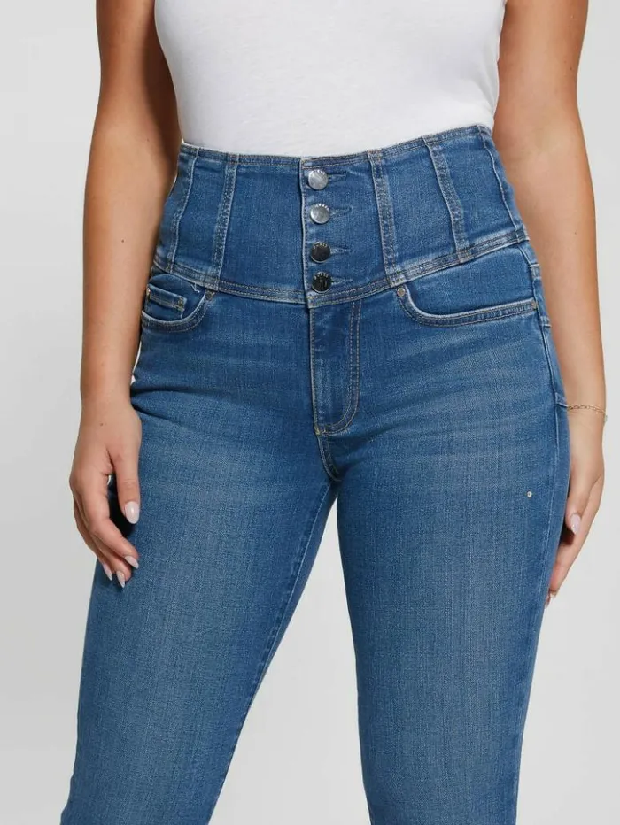 Women GUESS Jeans and Denim Eco Corset Shape Up Flared Jeans The Air Wash