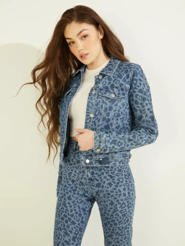 Women GUESS Jeans and Denim Eco Doria Denim Jacket Leo Jade