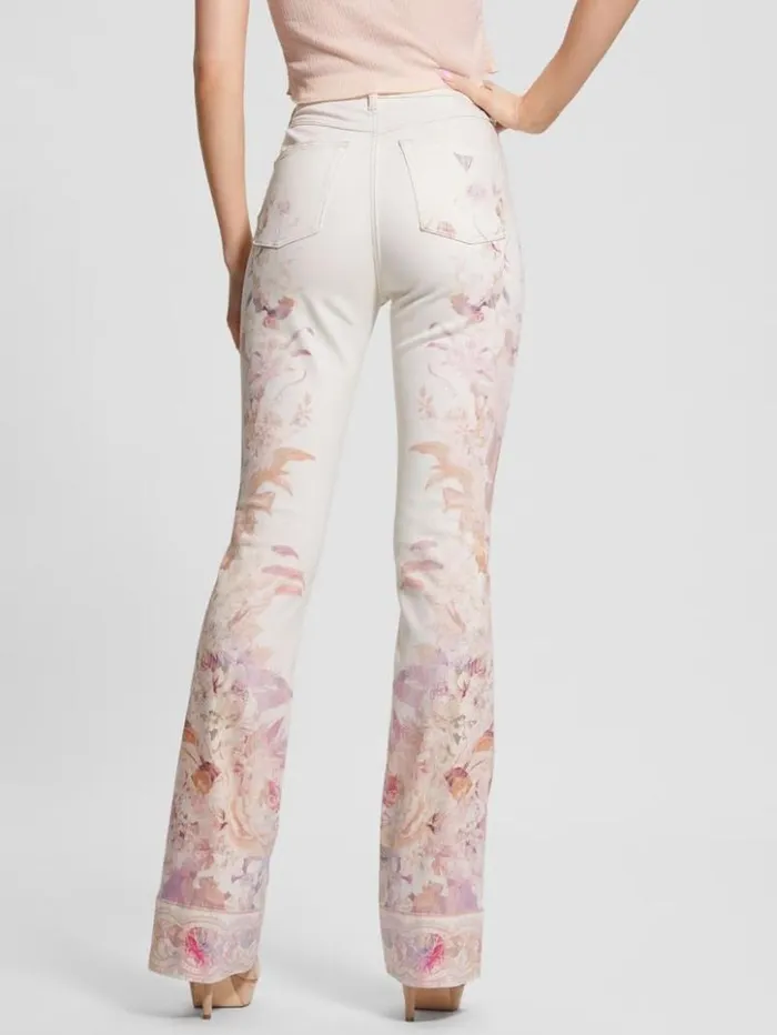Women GUESS Jeans and Denim Eco Pop 03970s Floral Print Flare Jeans Harmony W Women GUESS Jeans and Denim Eco Pop 03970s Floral Print Flare Jeans Harmony W