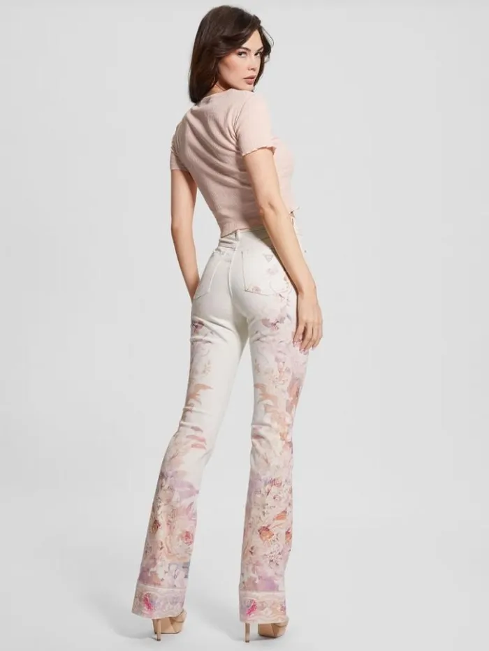 Women GUESS Jeans and Denim Eco Pop 03970s Floral Print Flare Jeans Harmony W Women GUESS Jeans and Denim Eco Pop 03970s Floral Print Flare Jeans Harmony W