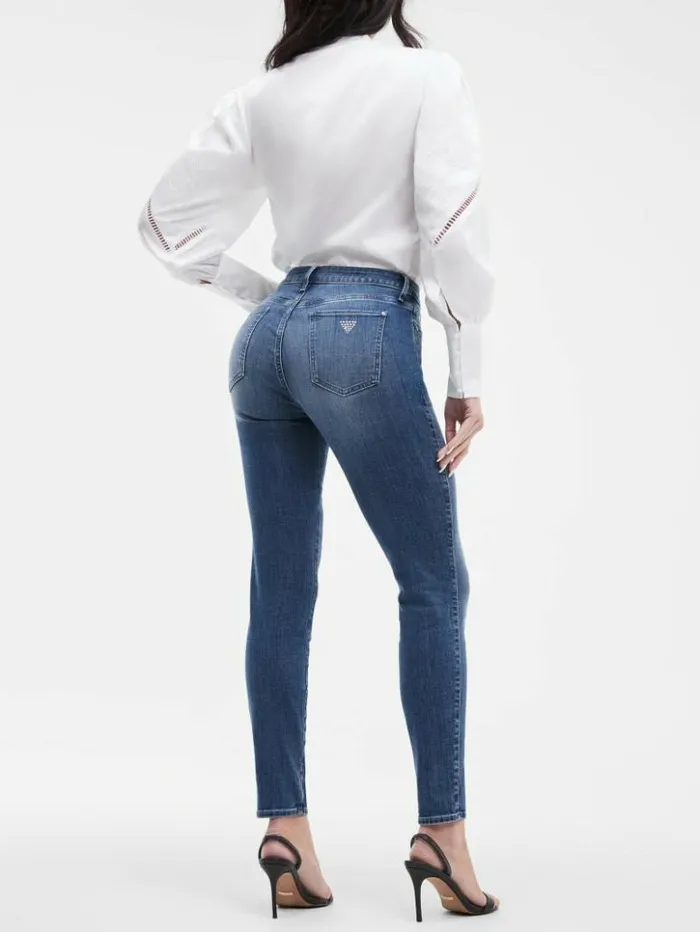 Women GUESS Jeans and Denim Eco Sexy Curve MidRise Skinny Jeans Carnaby Indigo