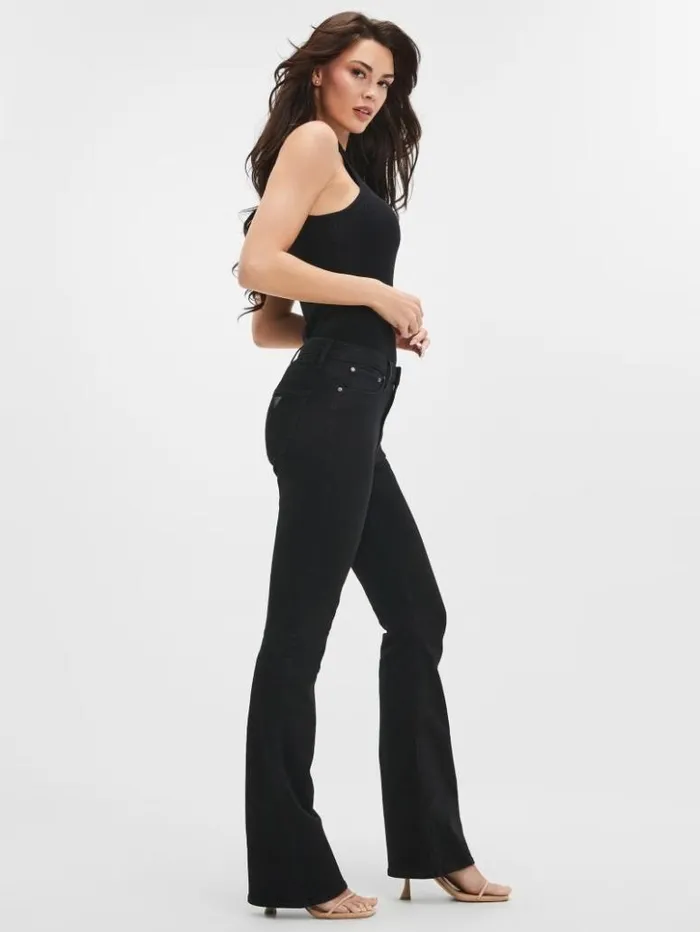 Women GUESS Jeans and Denim Eco Sexy Flared Jeans Carrie Black