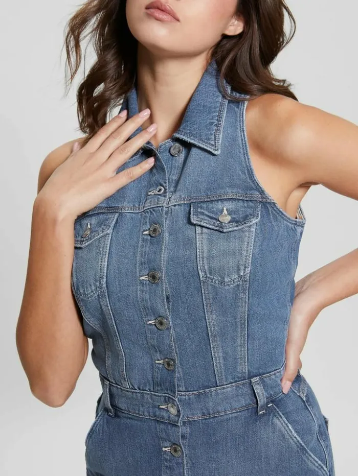 Women GUESS Jeans and Denim Eco Stacie Denim Dress Delicate