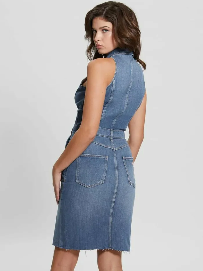 Women GUESS Jeans and Denim Eco Stacie Denim Dress Delicate