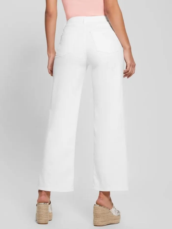 Women GUESS Jeans and Denim Flare Jeans Pure White
