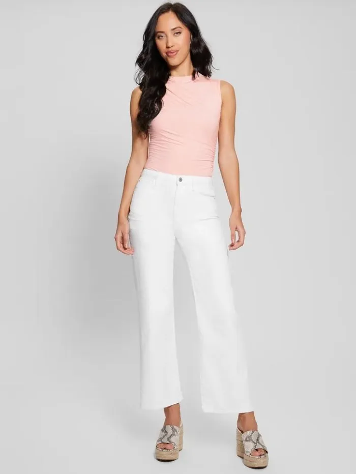 Women GUESS Jeans and Denim Flare Jeans Pure White