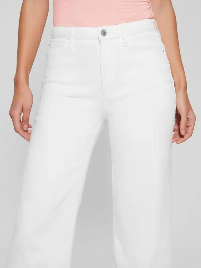 Women GUESS Jeans and Denim Flare Jeans Pure White