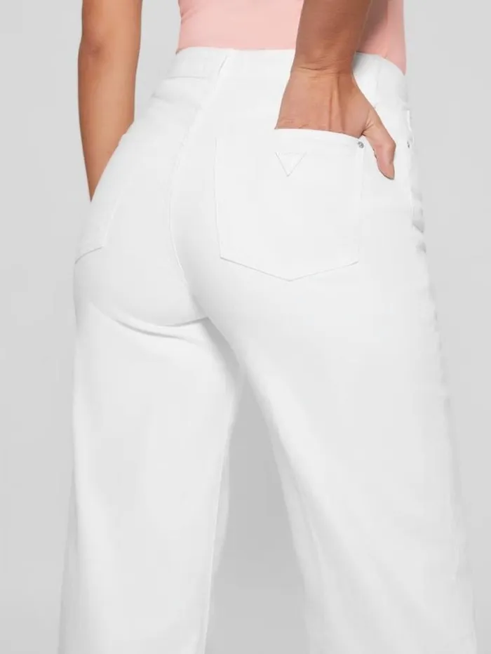 Women GUESS Jeans and Denim Flare Jeans Pure White