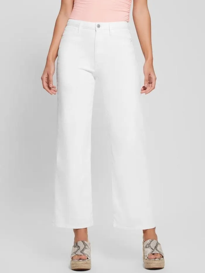 Women GUESS Jeans and Denim Flare Jeans Pure White
