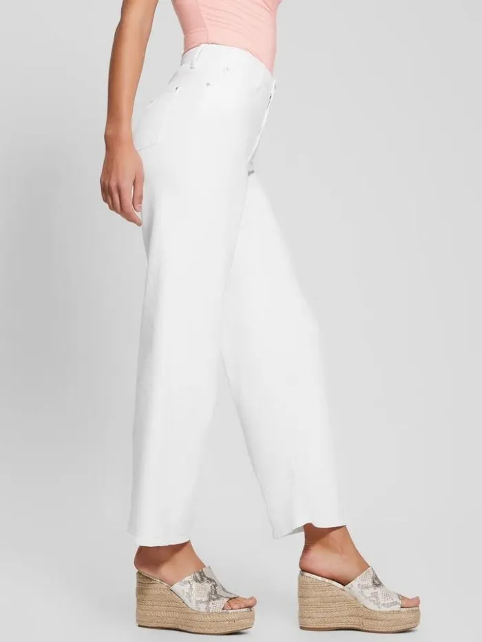 Women GUESS Jeans and Denim Flare Jeans Pure White