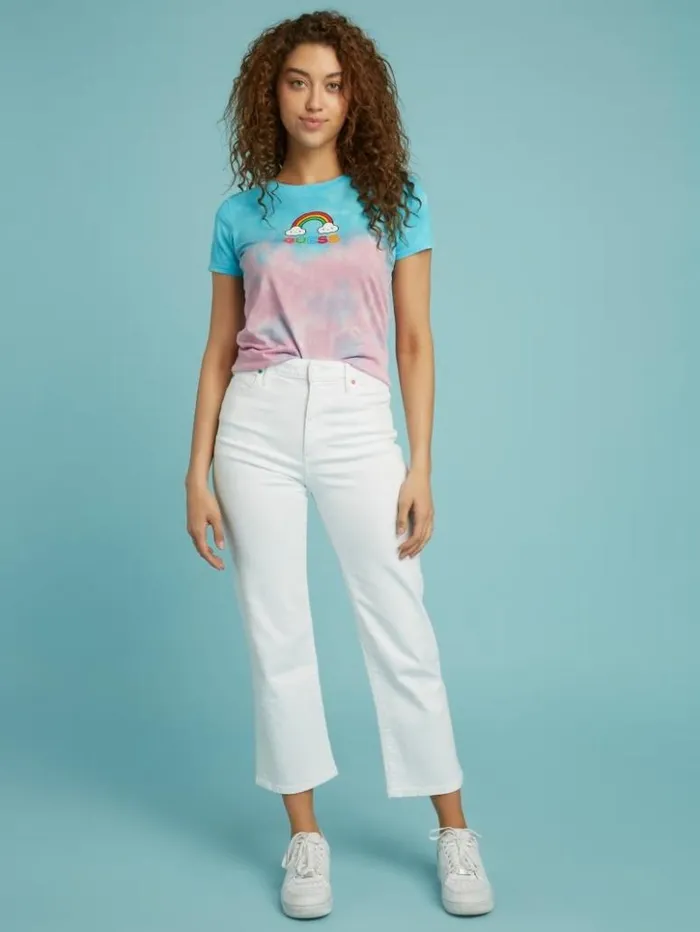 Women GUESS Jeans and Denim FriendsWithYou Super HighRise Jeans Pure White