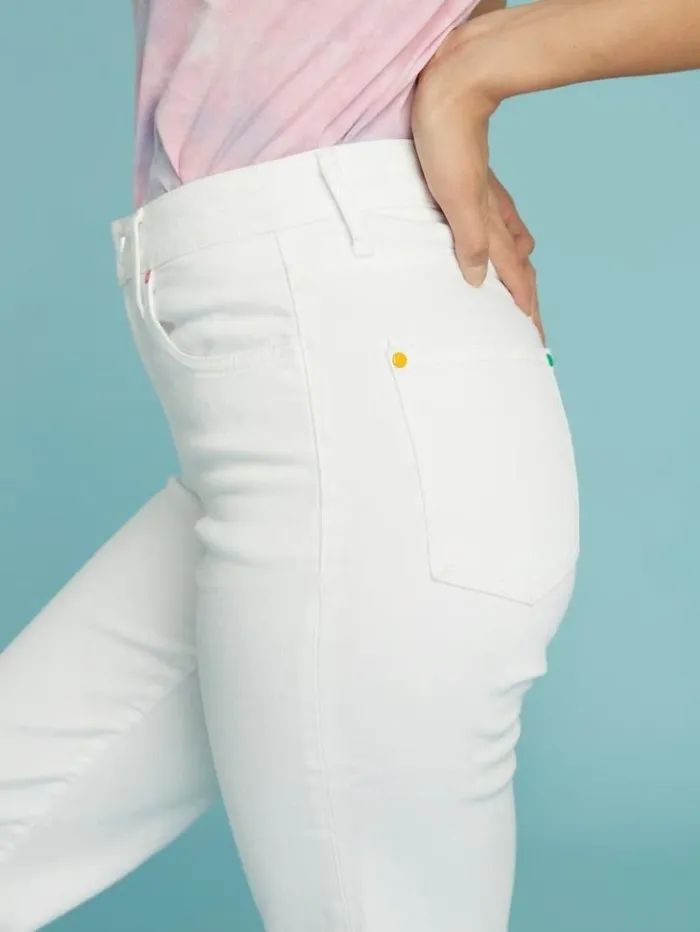 Women GUESS Jeans and Denim FriendsWithYou Super HighRise Jeans Pure White